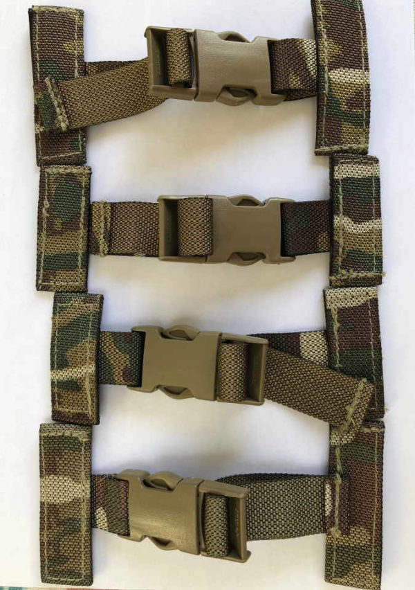 British Army Osprey Molle Pack of 4 T Bar Side Clips / Straps MTP Grade 1