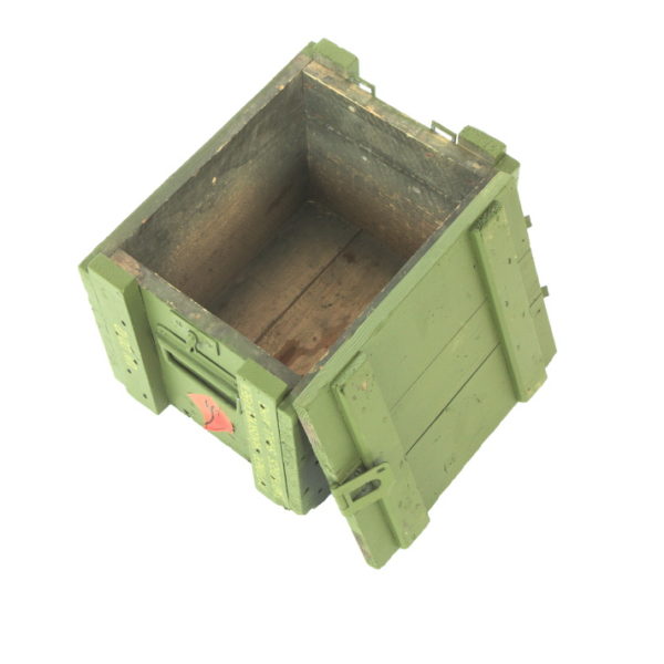 Danish army surplus wooden ammo crate box with lid 50 cal 7.62