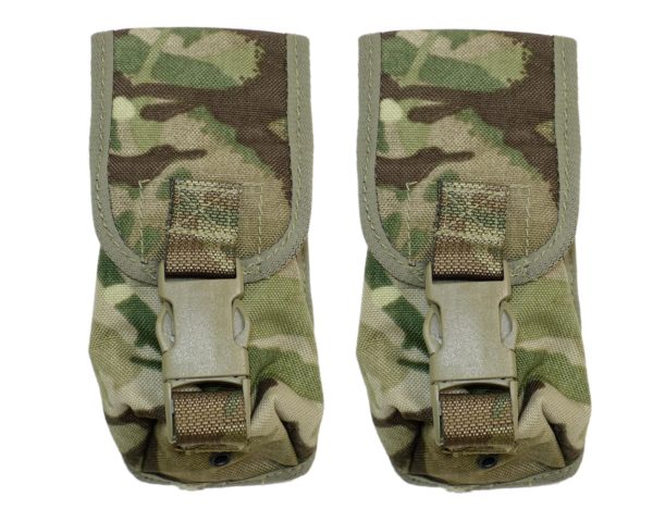 2 x British army surplus MTP camouflage SMOKE GRENADE pouch G1 NEW