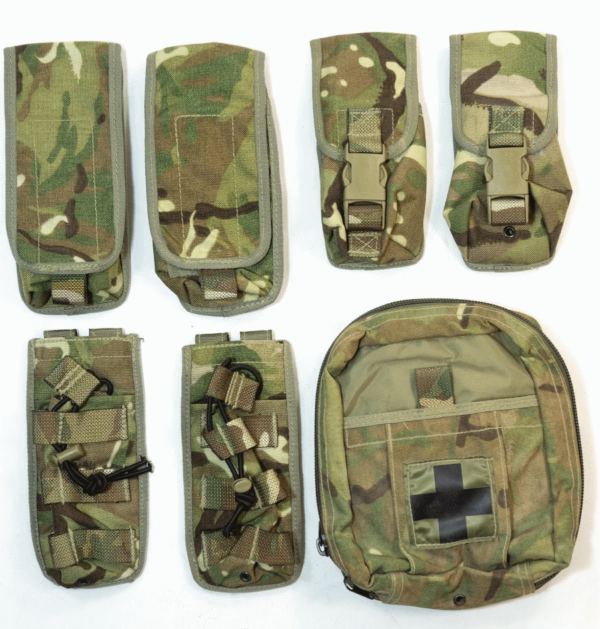 Set 7 British army surplus MTP camo Osprey pouches Medic