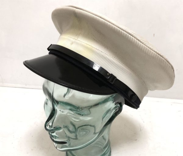 Genuine British Royal Navy Class 1 & 3 White Officer Cap Dress Hat.