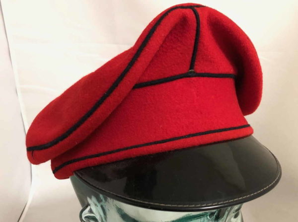 British military surplus red peaked uniform cap