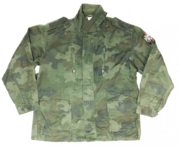 Army surplus Serbian cotton field jacket parka camouflage pattern zip ...