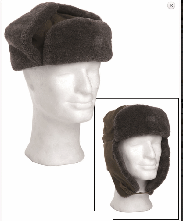 Czech army surplus M85 ushanka cold weather hat fold neck ear cover
