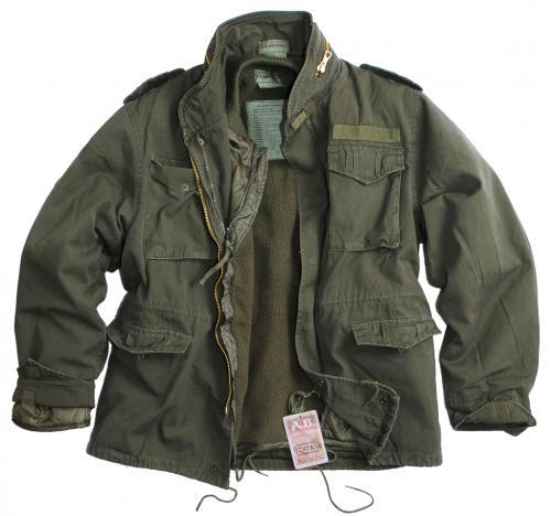 Vintage US Army Style M65 2 in 1 Stone Washed field jacket with removable liner