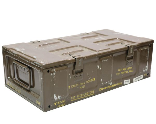US Army Surplus M821 Ammo Box for 81mm Mortar Rounds