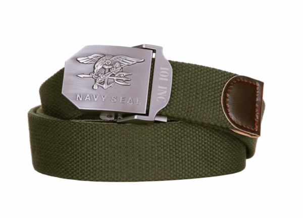 101 inc navy seal olive cotton canvas metal combat style belt