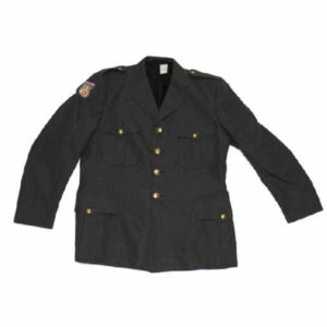 Danish army military surplus womens / female green dress uniform jacket