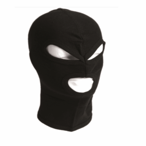 Black 3 hole 100% cotton security special forces motorcycle balaclava