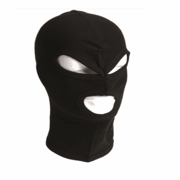 Black 3 hole 100% cotton security special forces motorcycle balaclava