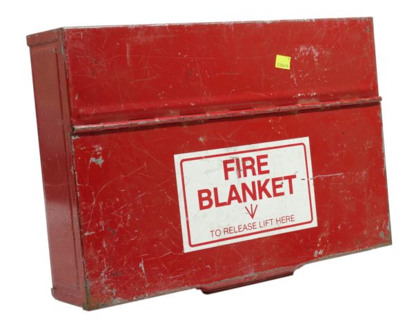 British Army Surplus MOD Accommodation Fire Blanket Box Metal