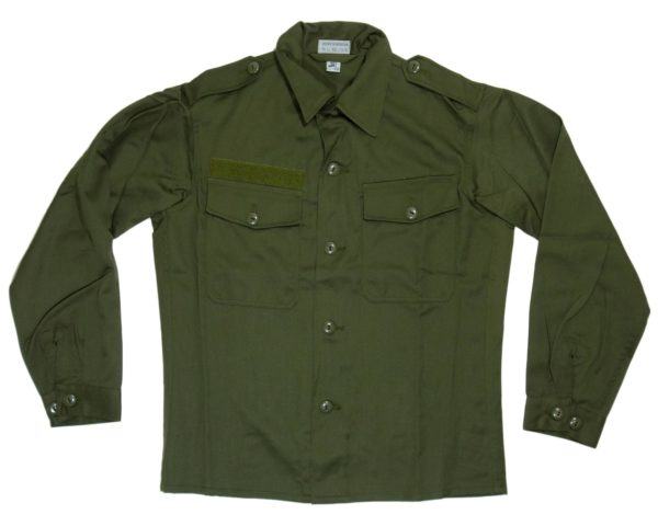 Austrian army surplus olive green fatigue shirts - Image 2