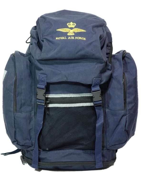 Royal Air Force RAF marked blue backpack