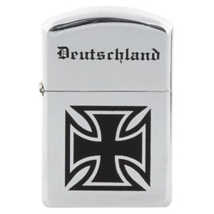 German Deutschland windproof metal cased fuel petrol lighter classic