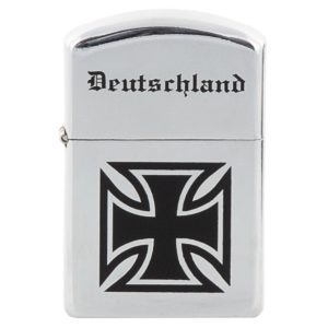 German Deutschland windproof metal cased fuel petrol lighter classic