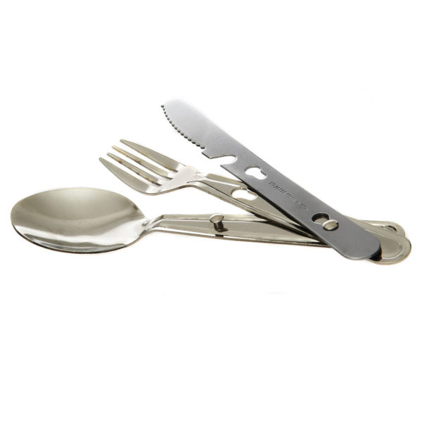 Lightweight K.F.S knife fork spoon all metal cutlery set camping hiking