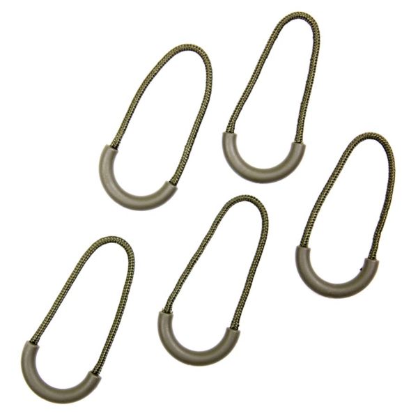 Pack of 5 army military olive OR coyote cord zip zipper pull pullers