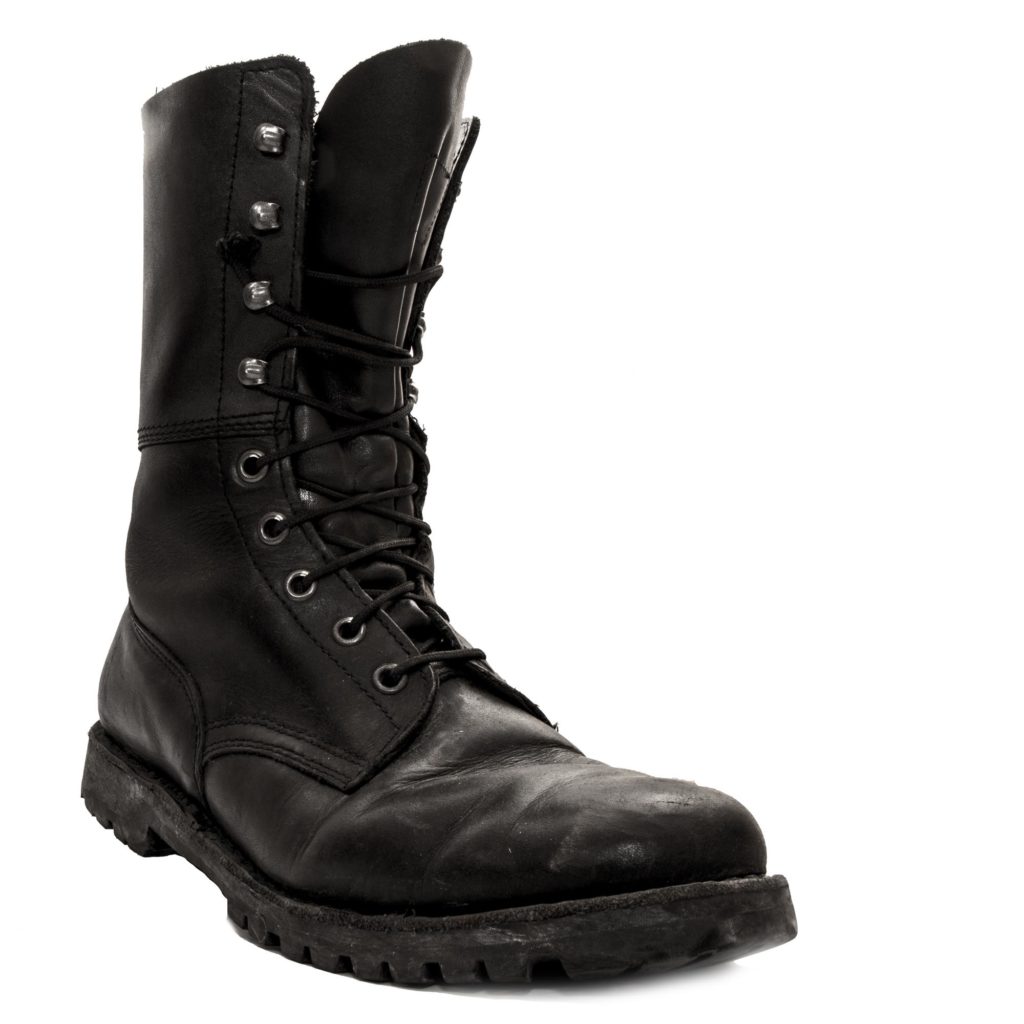Austrian army surplus high leg all leather combat / assault boots