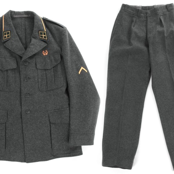 Swiss Army Surplus Uniform 2 Piece Jacket Trousers 100% Wool Vintage