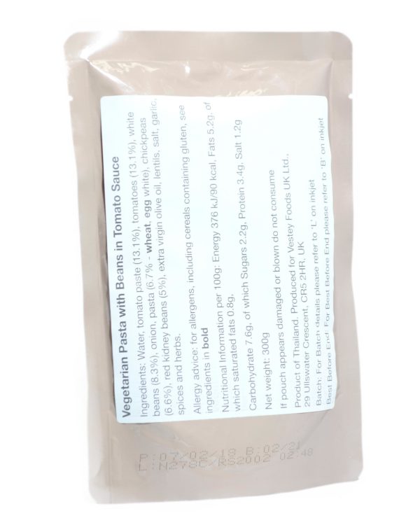 British Army Surplus Nato Food Rations MRE Beans Chicken Pasta Tomato Emergency Meal