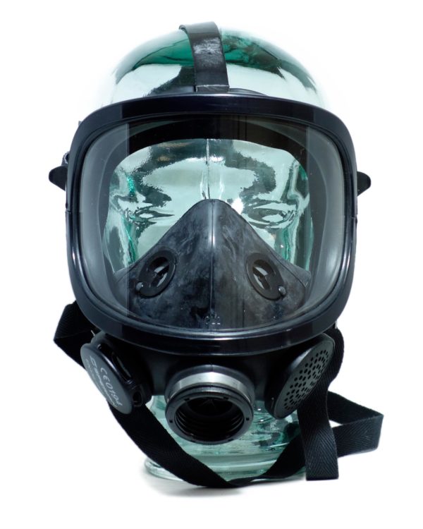 POLISH ARMY NBC PANORAMIC FERNEZ GAS MASK RESPIRATOR + FILTER UNISSUED - Image 3