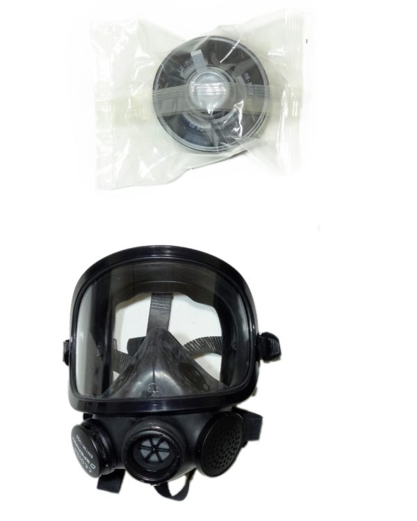 POLISH ARMY NBC PANORAMIC FERNEZ GAS MASK RESPIRATOR + FILTER UNISSUED - Image 4