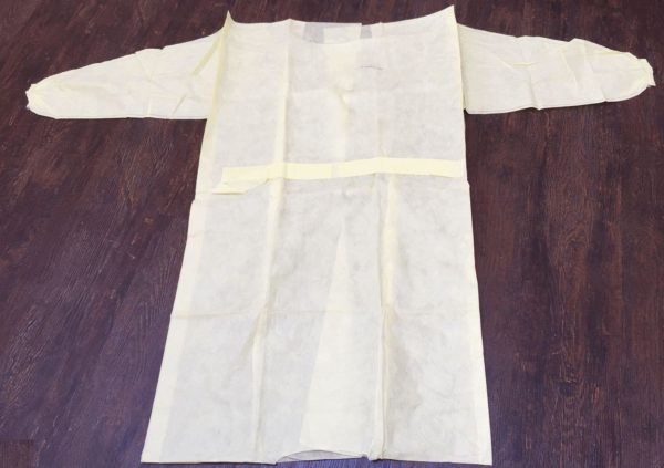 Unisex Disposable NHS yellow patient gown hospital