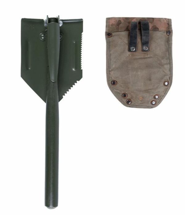 Folding spade shovel entrenching tool plus Austrian army surplus cover
