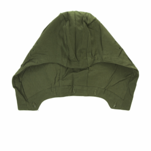 French army surplus olive cotton jacket parka hood buttoning