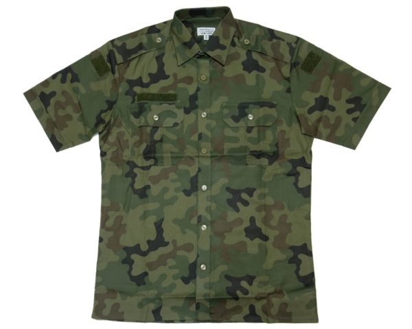 New Genuine Polish army surplus camo ripstop short sleeve shirt