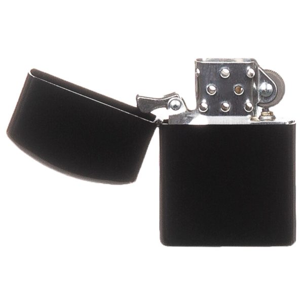 Black windproof metal cased fuel petrol lighter