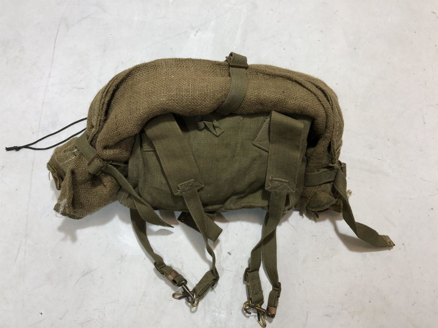 Vintage canvas army surplus small rucksack backpack Surplus & Lost