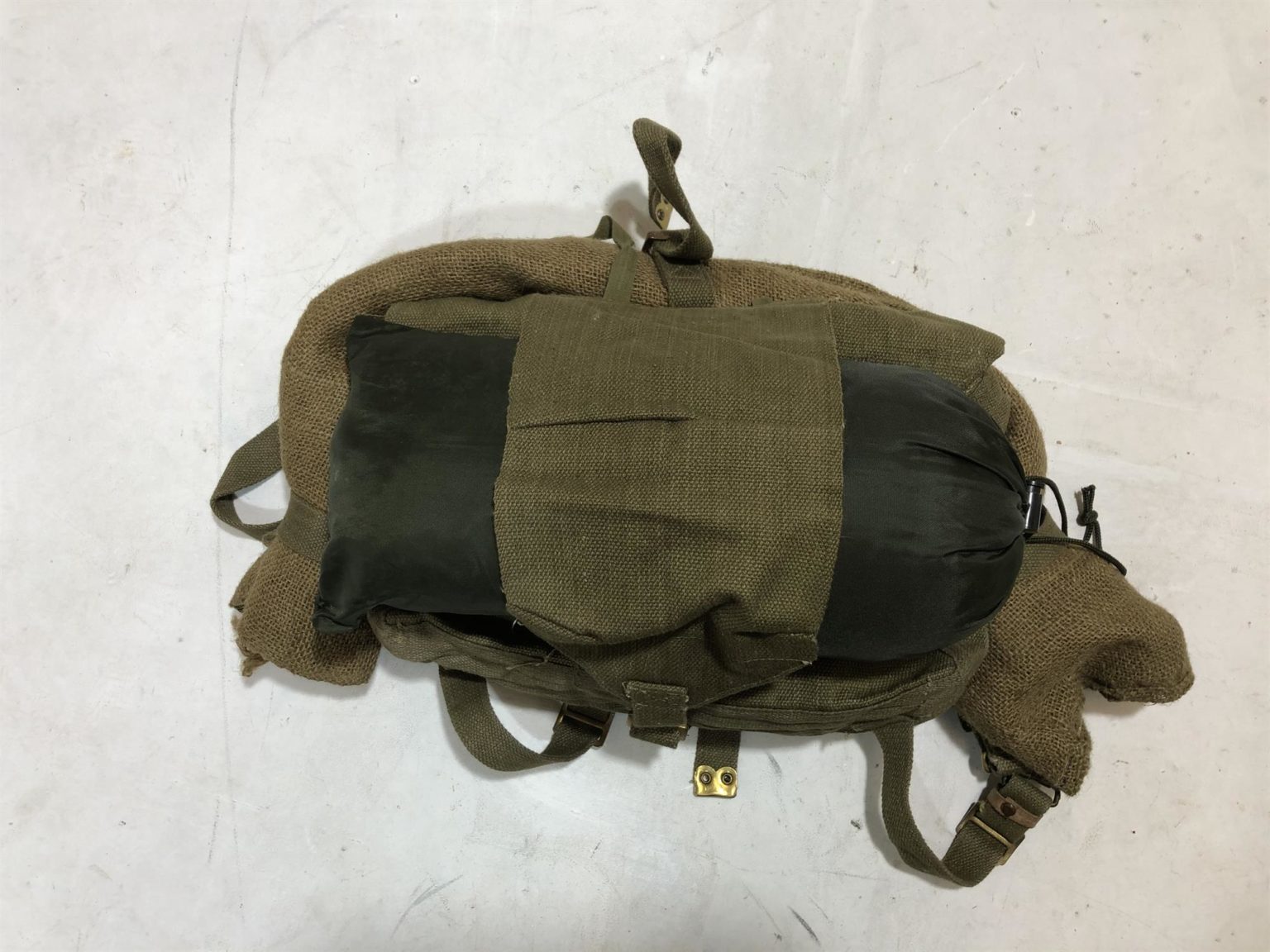 Vintage canvas army surplus small rucksack backpack Surplus & Lost