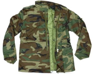 Classic US M65 army combat field jacket Vietnam military patrol style coat Woodland