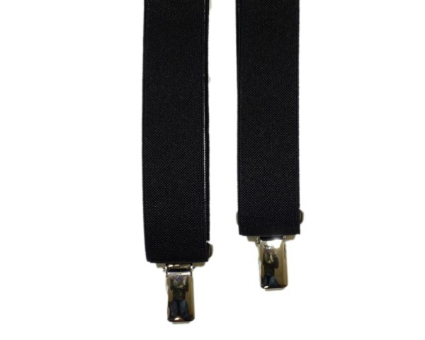 British Army Surplus adjustable braces black in colour - Image 2