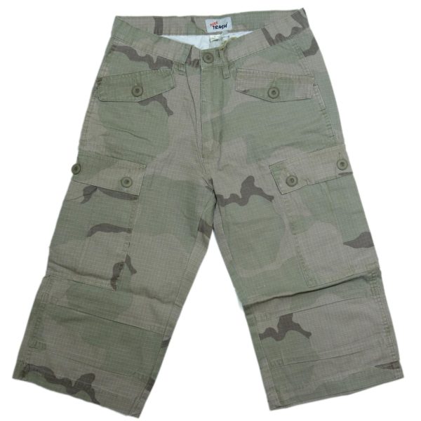 US Army Style 3/4 length Cargo Shorts BRAND NEW M.F.H Desert Camo Rip Stop