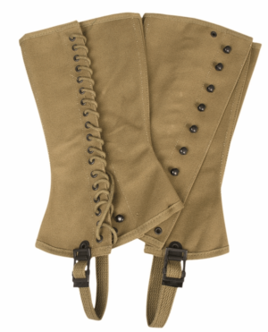 Repro US army WW2 canvas leather gaiters leggings boot cover