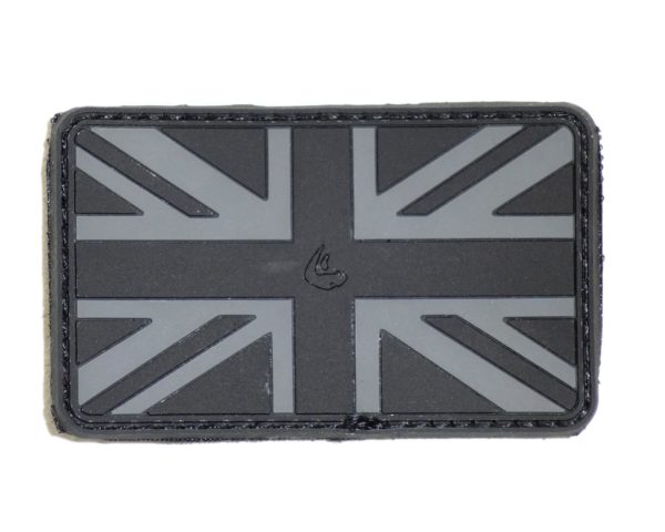PVC Union Jack Black Velcro Patch