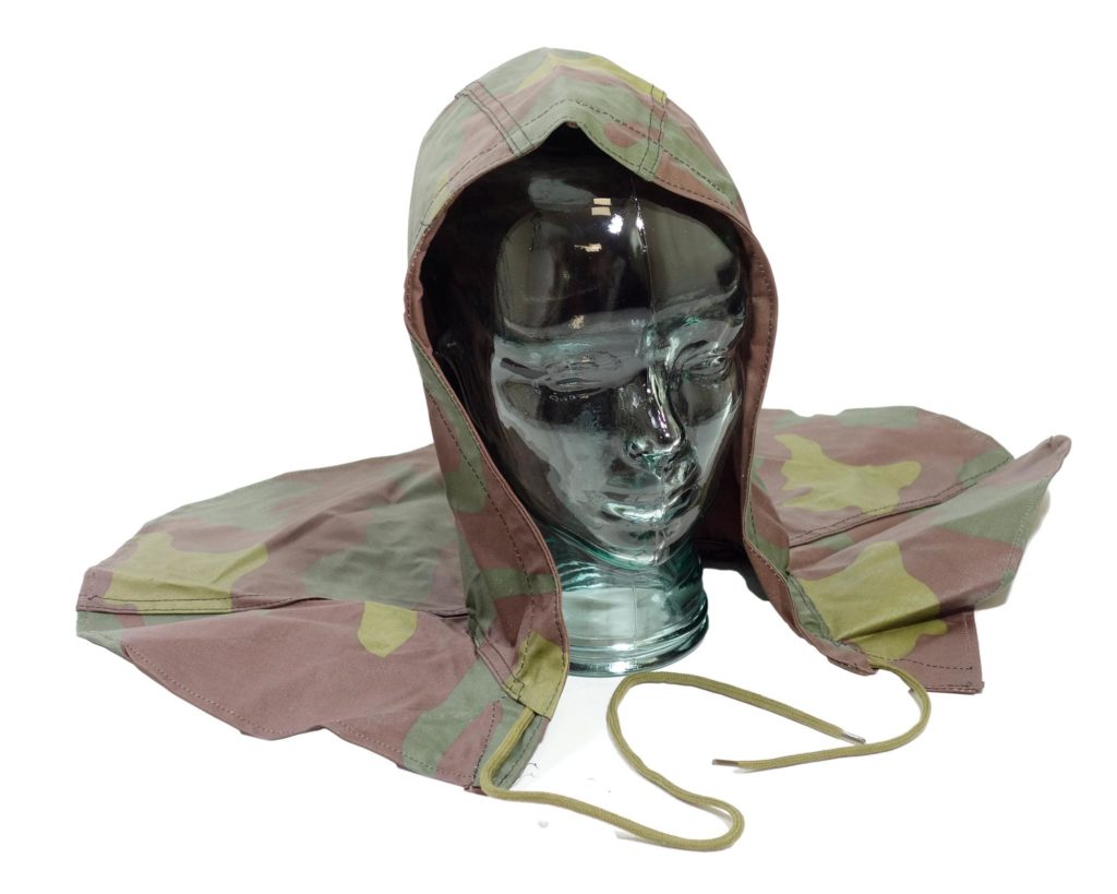 Italian army surplus San Marco camouflage waxed waterproof hood large ...