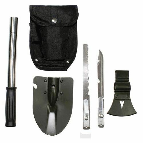 Compact multifunction tool perfect for hiking camping axe spade pouch