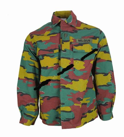 Belgian army surplus jigsaw camo lightweight ripstop field jacket
