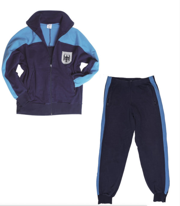 German Army Surplus 2 Piece Blue Tracksuit Jacket and Trouers