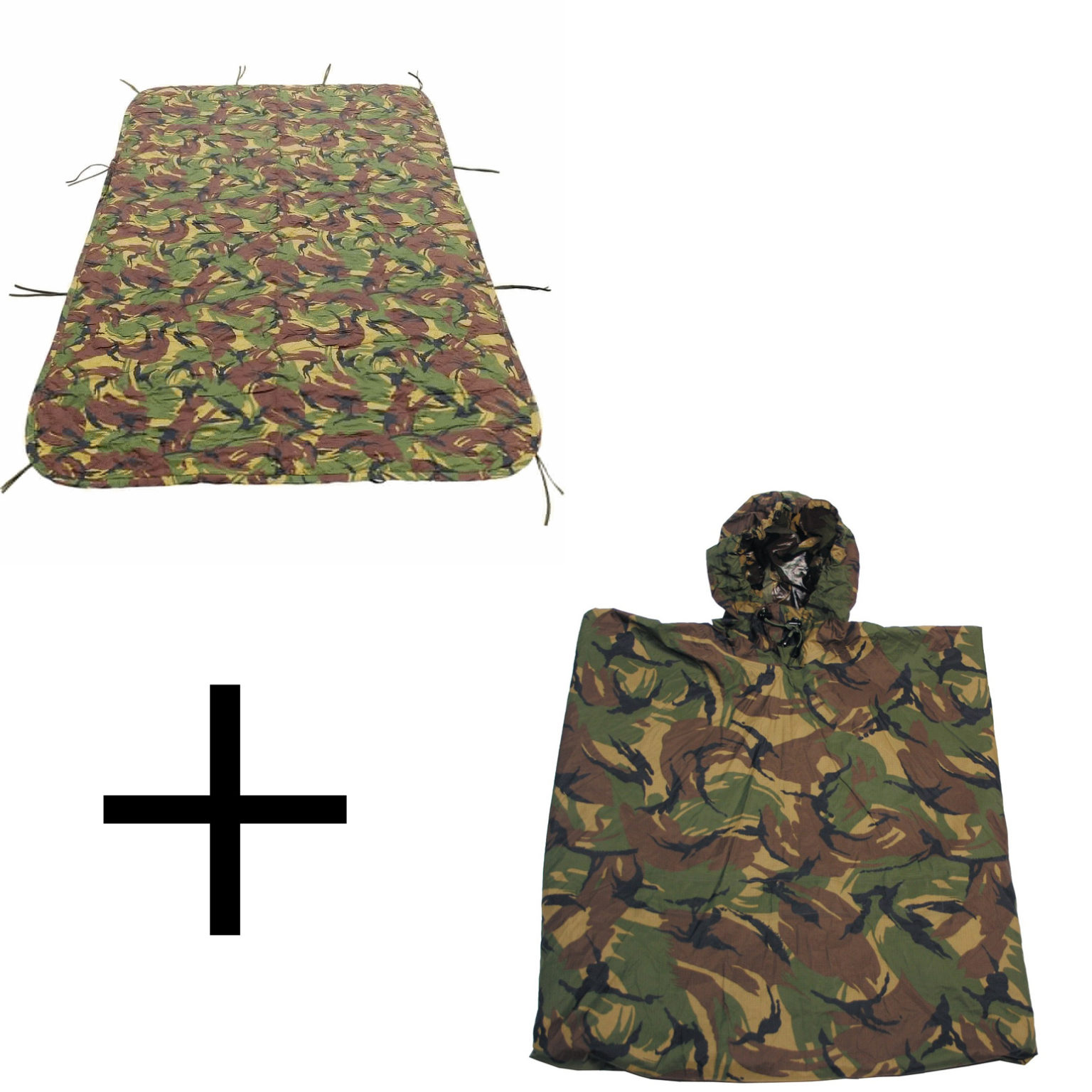 Dutch Army Surplus Durable Poncho + Poncho Liner Surplus & Lost