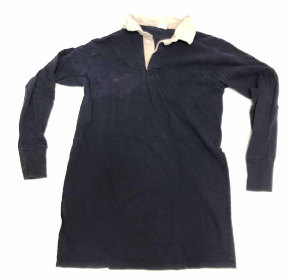British army military surplus blue / white rugby sports top jersey