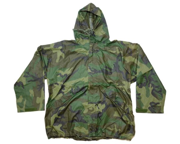 US army military issue woodland camo wet weather parka overcoat - Image 2
