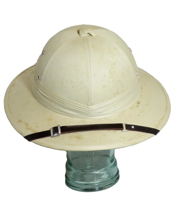 French Army Surplus Genuine Pith Helmet Khaki - Image 2