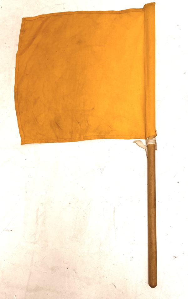 German army military surplus yellow signal range convoy flag
