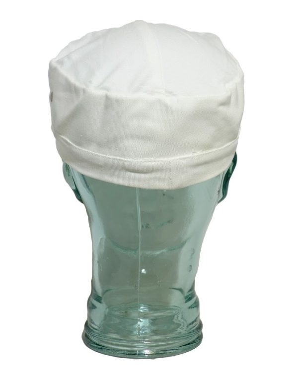 Italian navy naval surplus white field hat cap with peak - Image 2