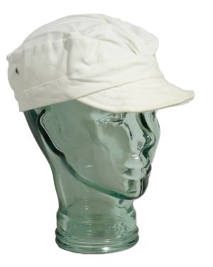 Italian navy naval surplus white field hat cap with peak
