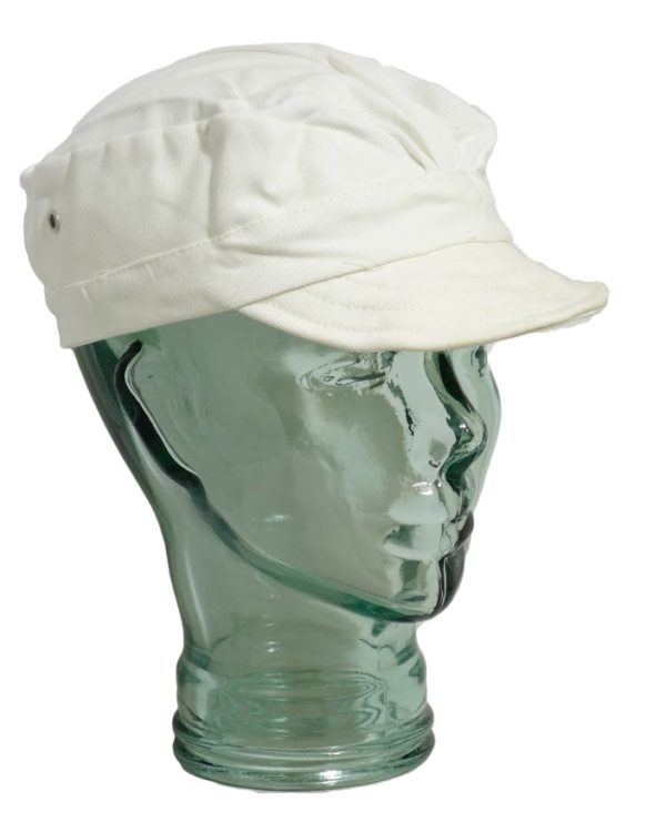 Italian navy naval surplus white field hat cap with peak